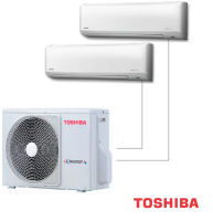 Таиланд Внешний блок мульти сплит-системы на 2 комнаты Toshiba RAS-2M18G3AVG-E